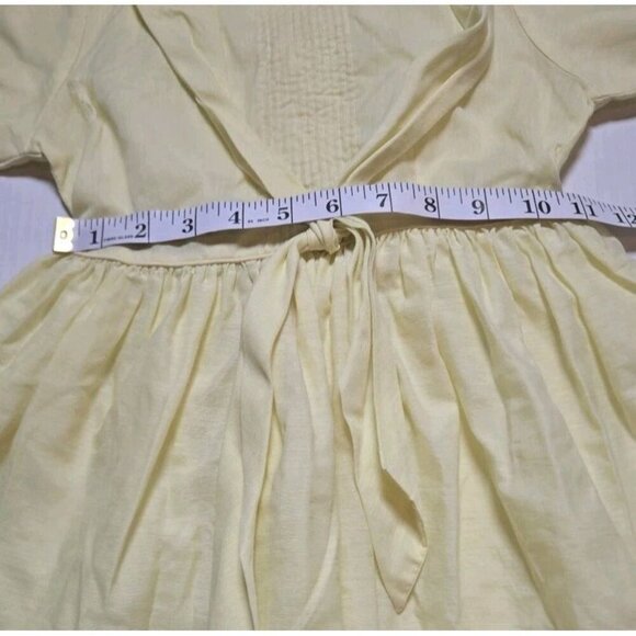 Vintage 1950s Baby Dress Yellow Little Girls Sailor Frock Button Pleated Ruffle - Picture 5 of 8